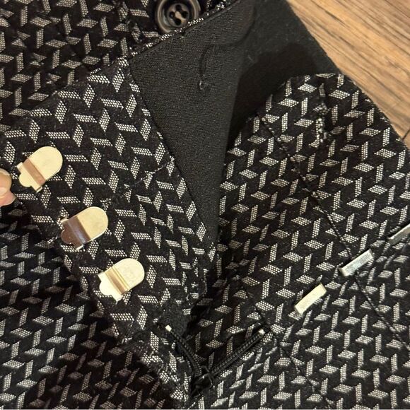 Candie’s Skinny Ankle Stretchy Pants With Geometric Print Black White Size 9 - Picture 8 of 13